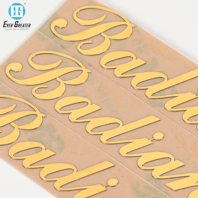 Matte geëlektroclieerde nikkelstickers duurzame metaalelektroclilled stickers