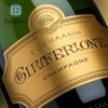 Champagne fles metaalachtig sticker label