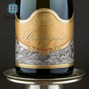 Metalen champagne fles wijnetiket